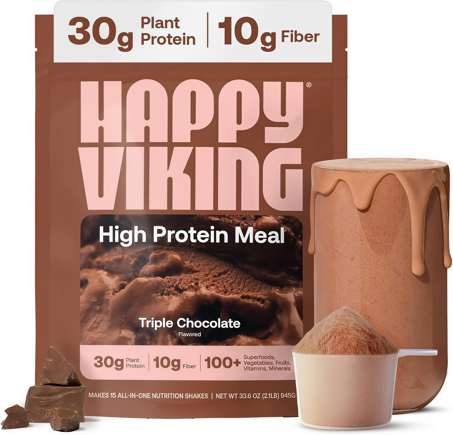 Happy Viking   High-Protein + Fiber Meal  15 Servings
